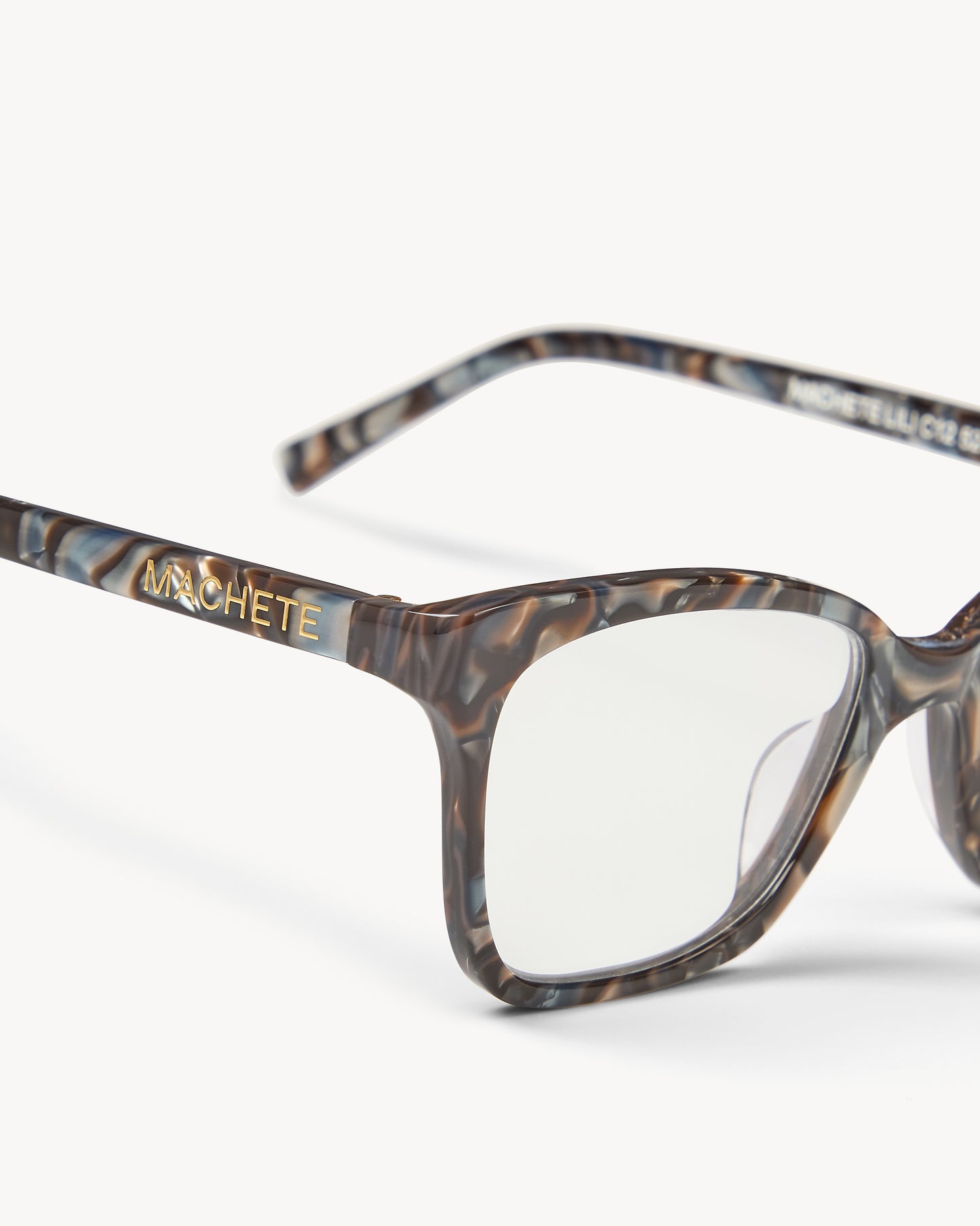 Lili Glasses in Blue Horn
