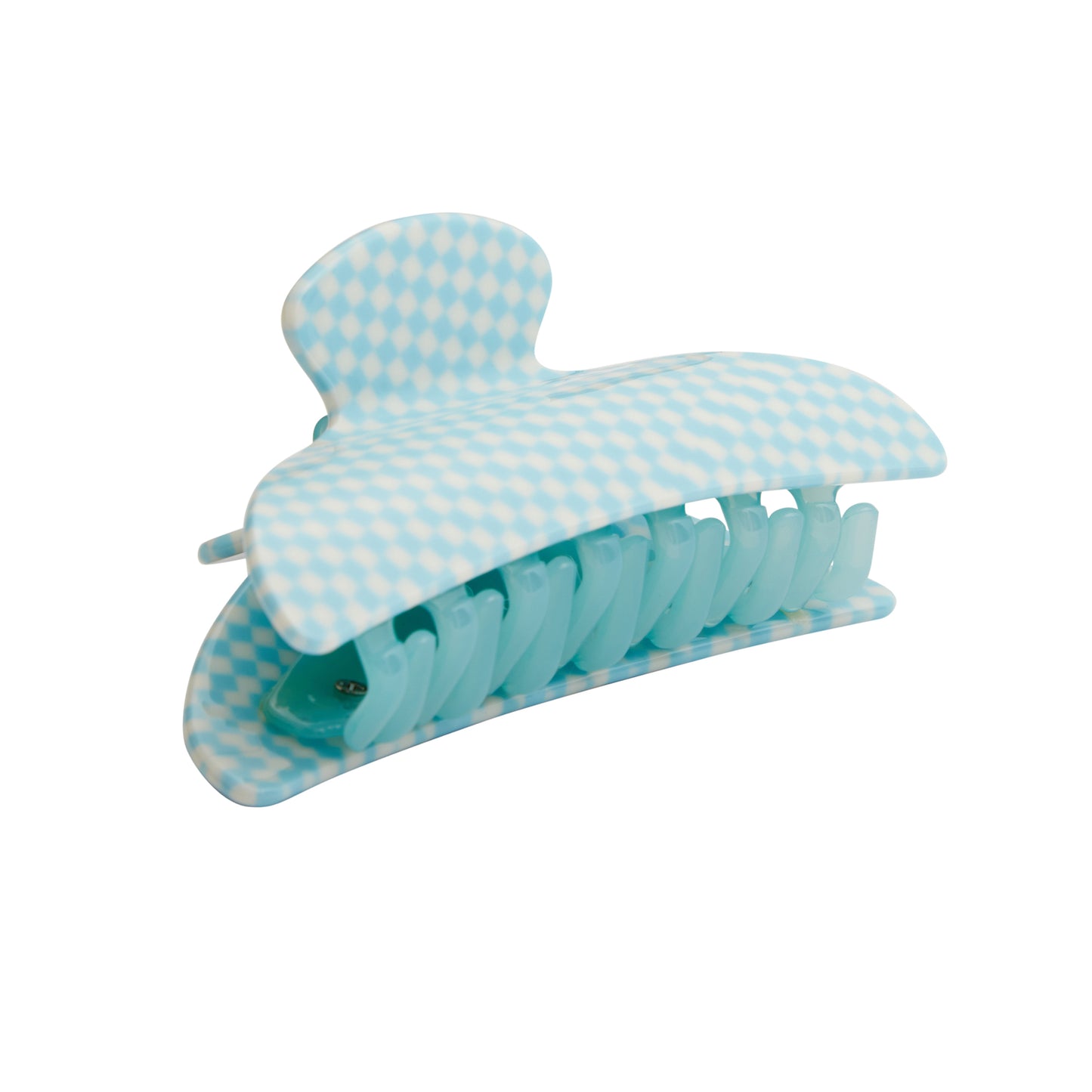 Midi Heirloom Claw in Blue Checker