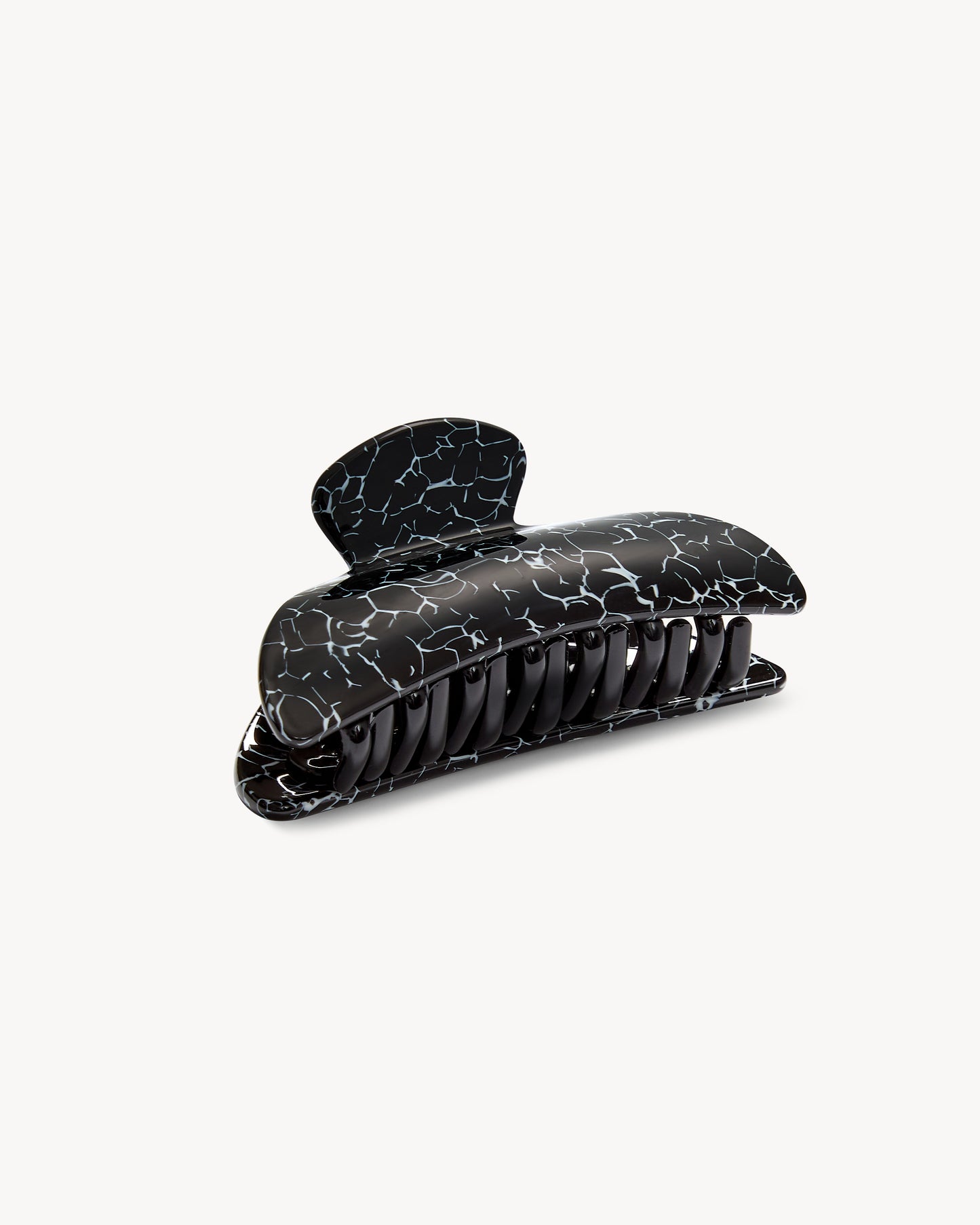 Midi Heirloom Claw in Black Marble