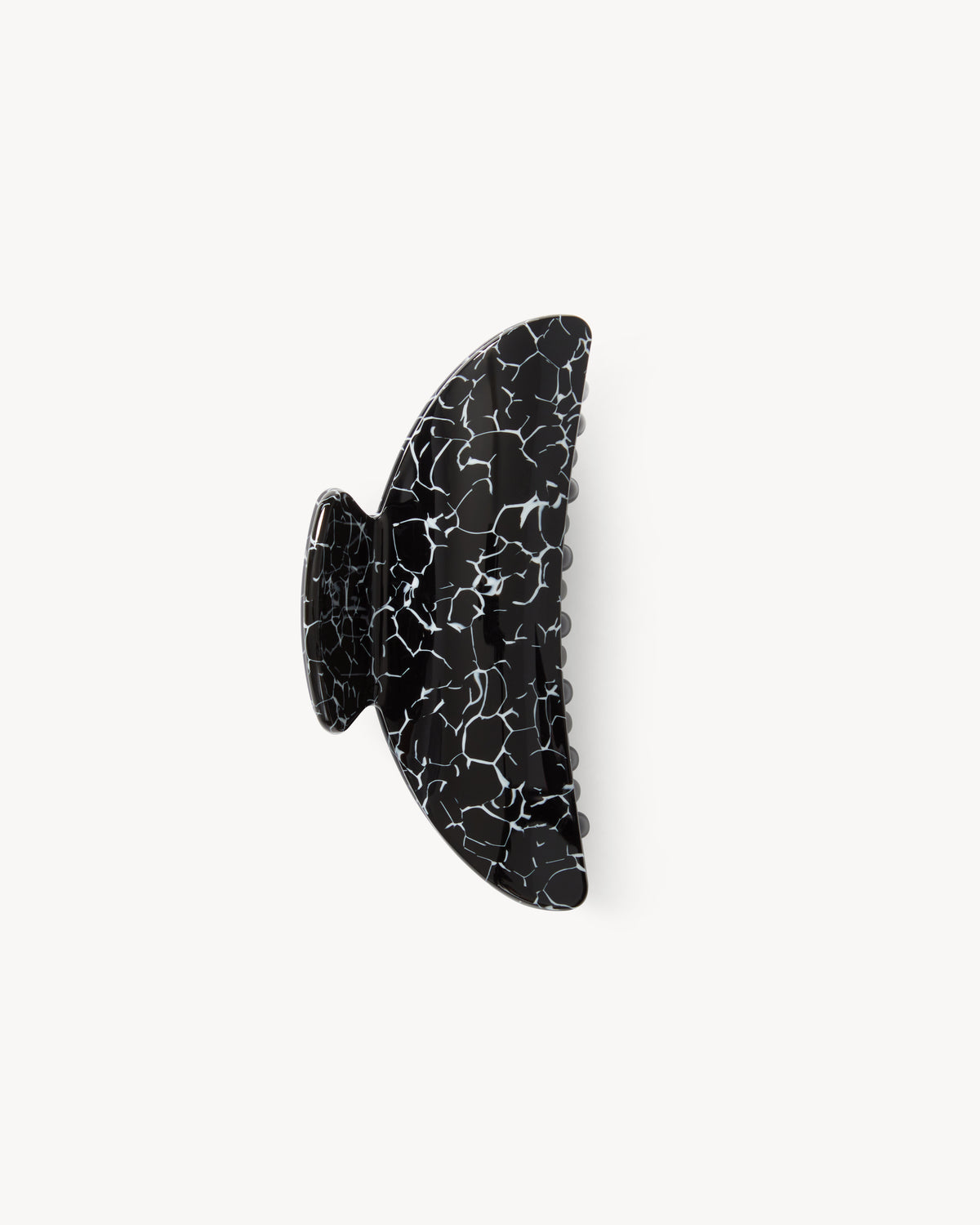 Midi Heirloom Claw in Black Marble