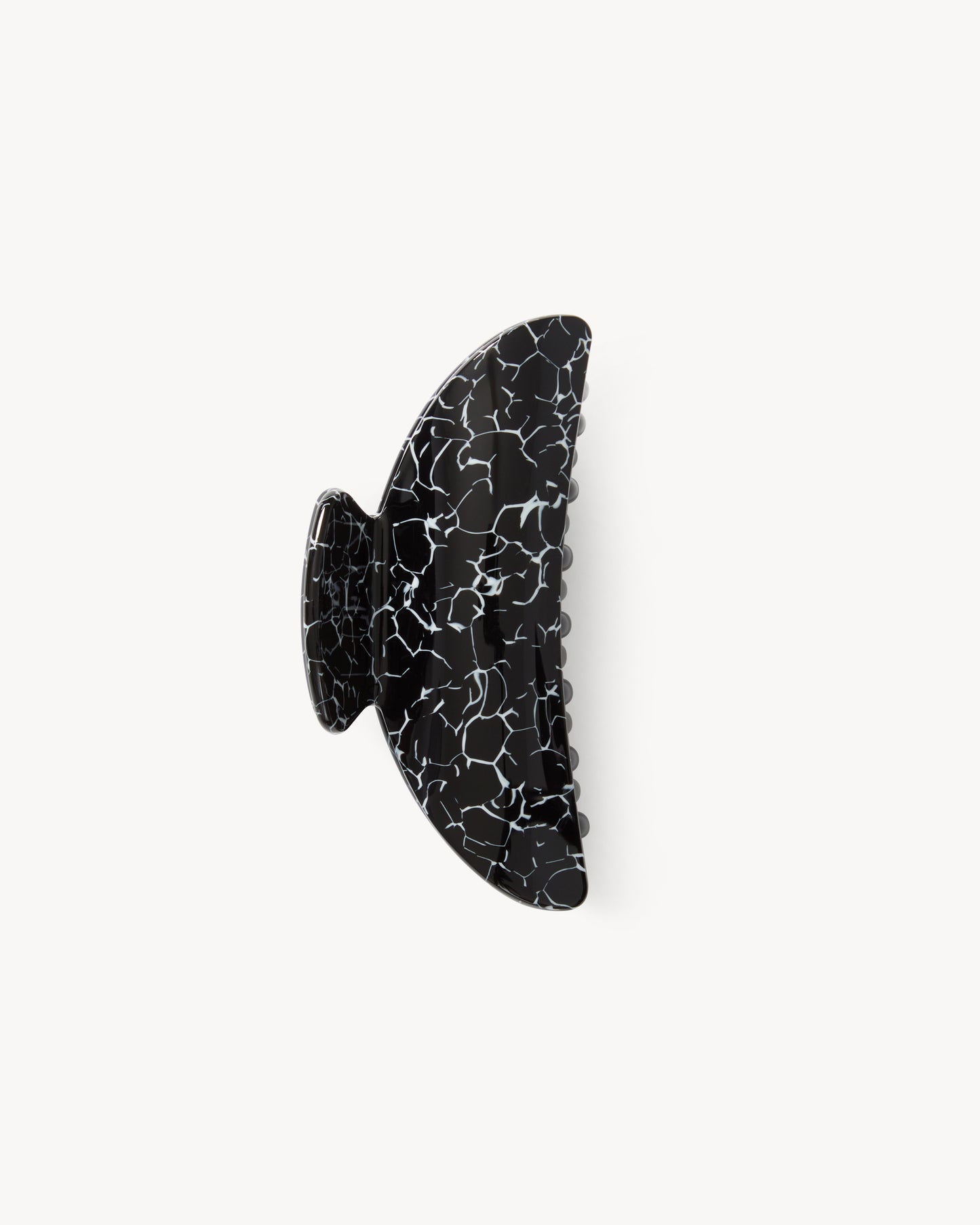 Midi Heirloom Claw in Black Marble