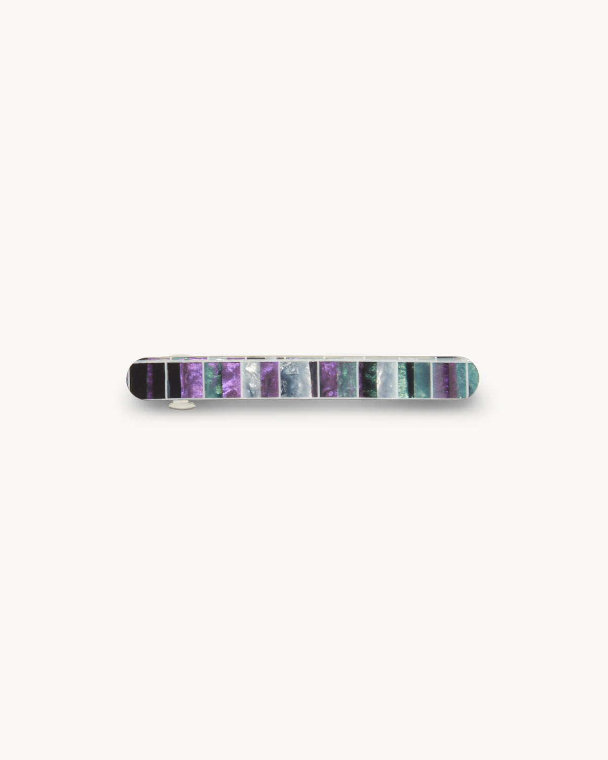 Midi Paris Barrette in Terre Shell Checker