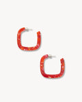 Midi Square Hoops in Saffron