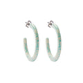 Mini Hoops in Minted Porcelain