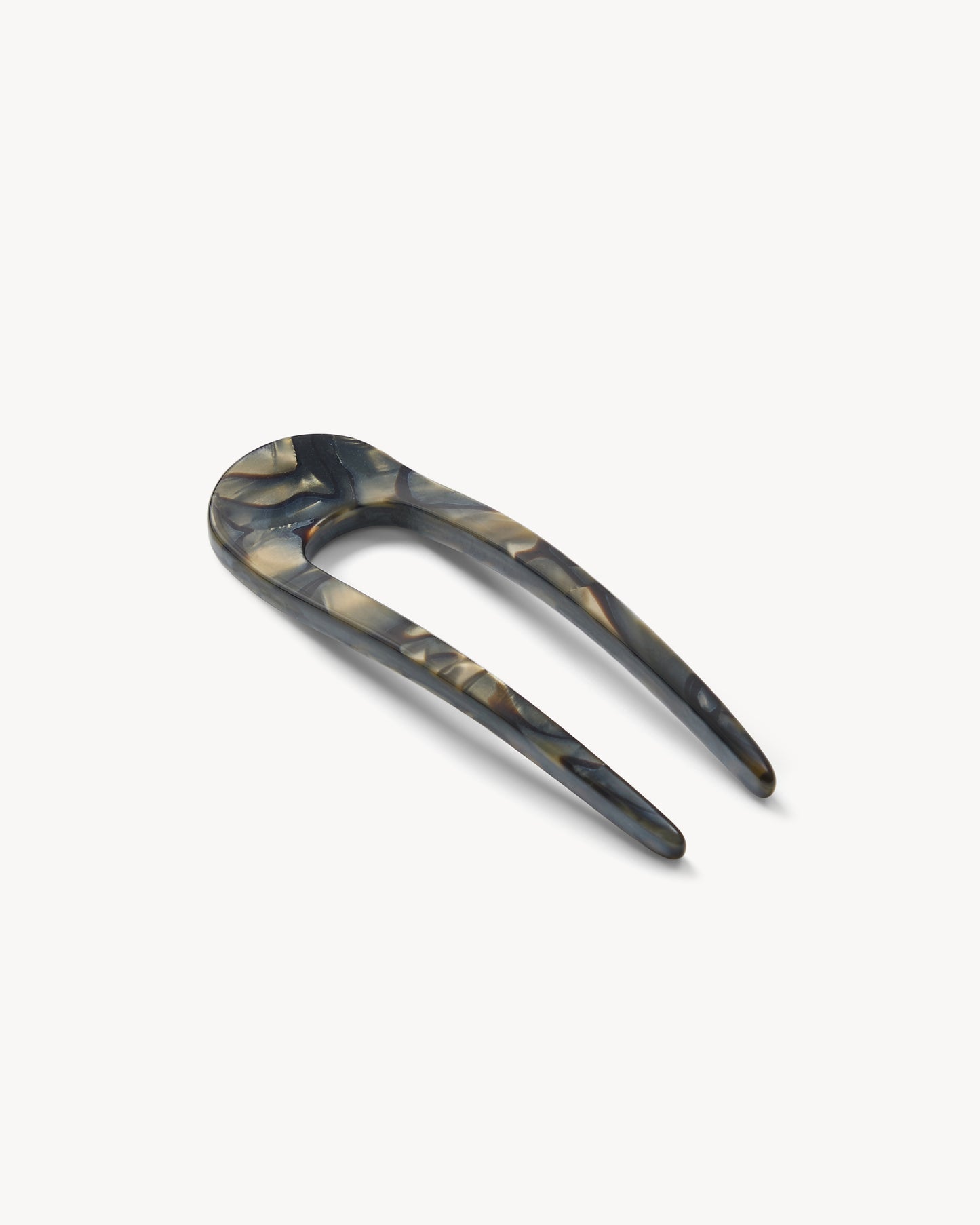 Mini French Hair Pin in Midnight Horn