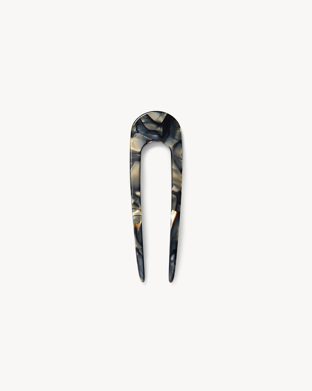 Mini French Hair Pin in Midnight Horn
