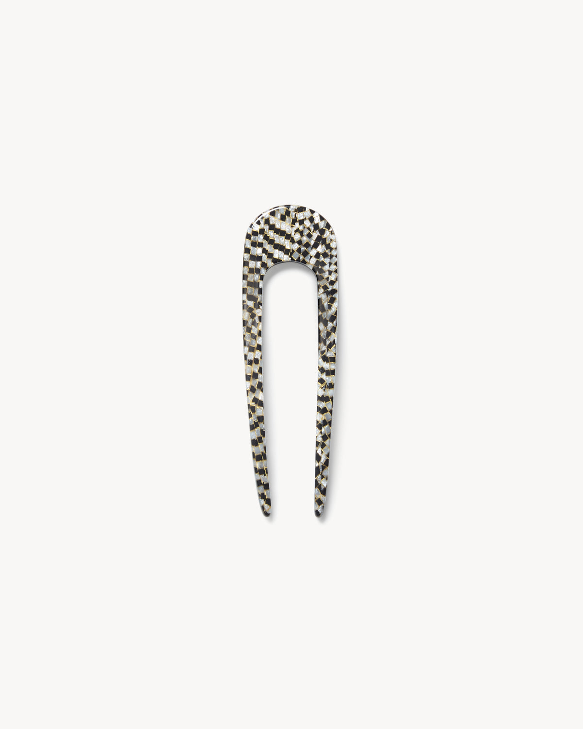 Mini French Hair Pin in Perle Noir