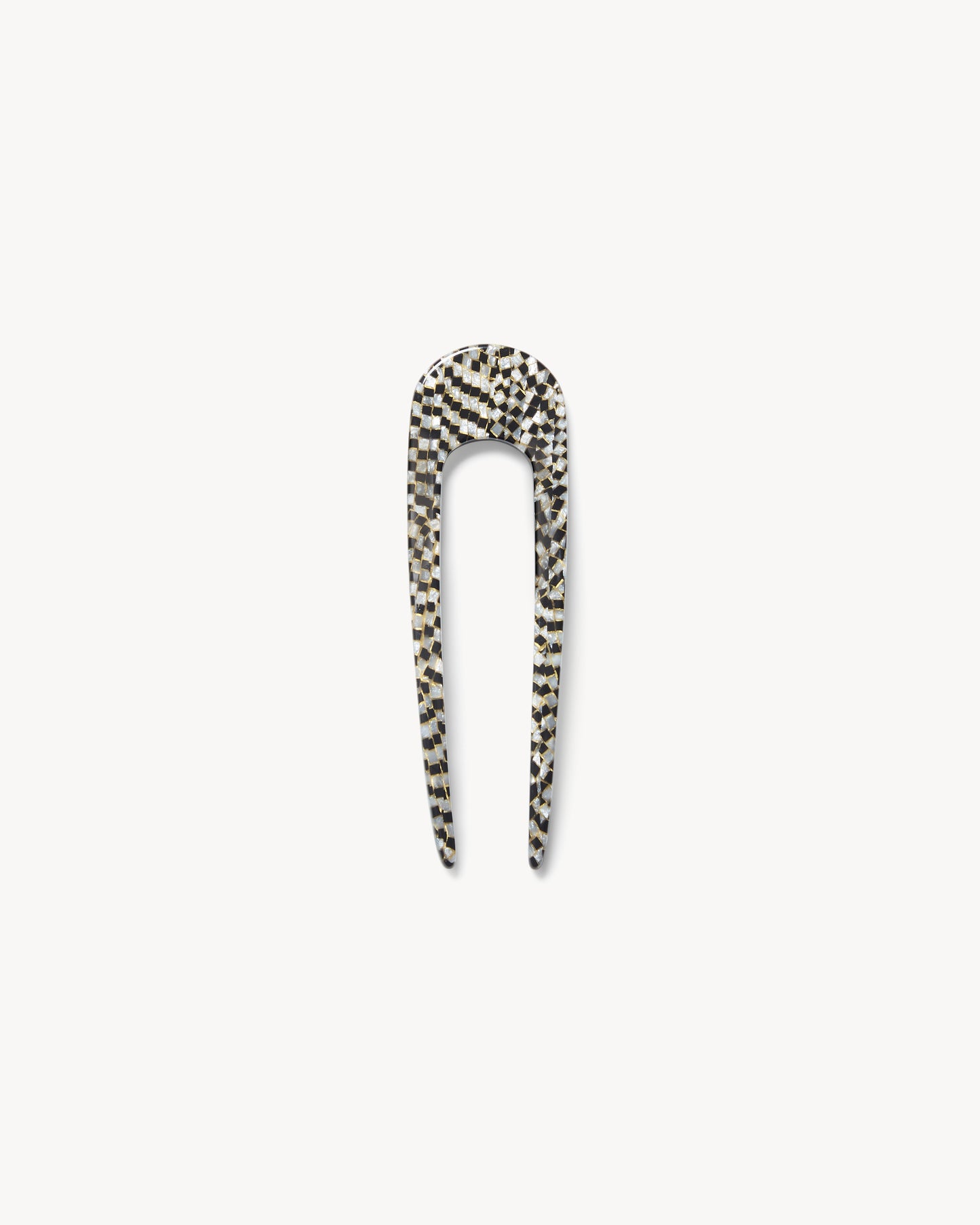 Mini French Hair Pin in Perle Noir