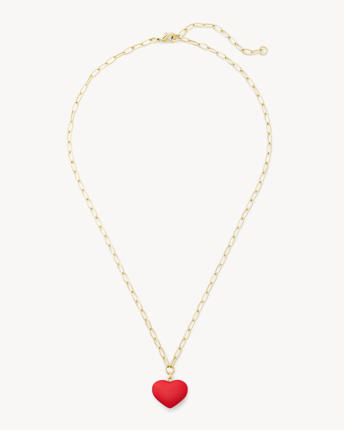 Mini Heart Pendant Necklace in Ruby