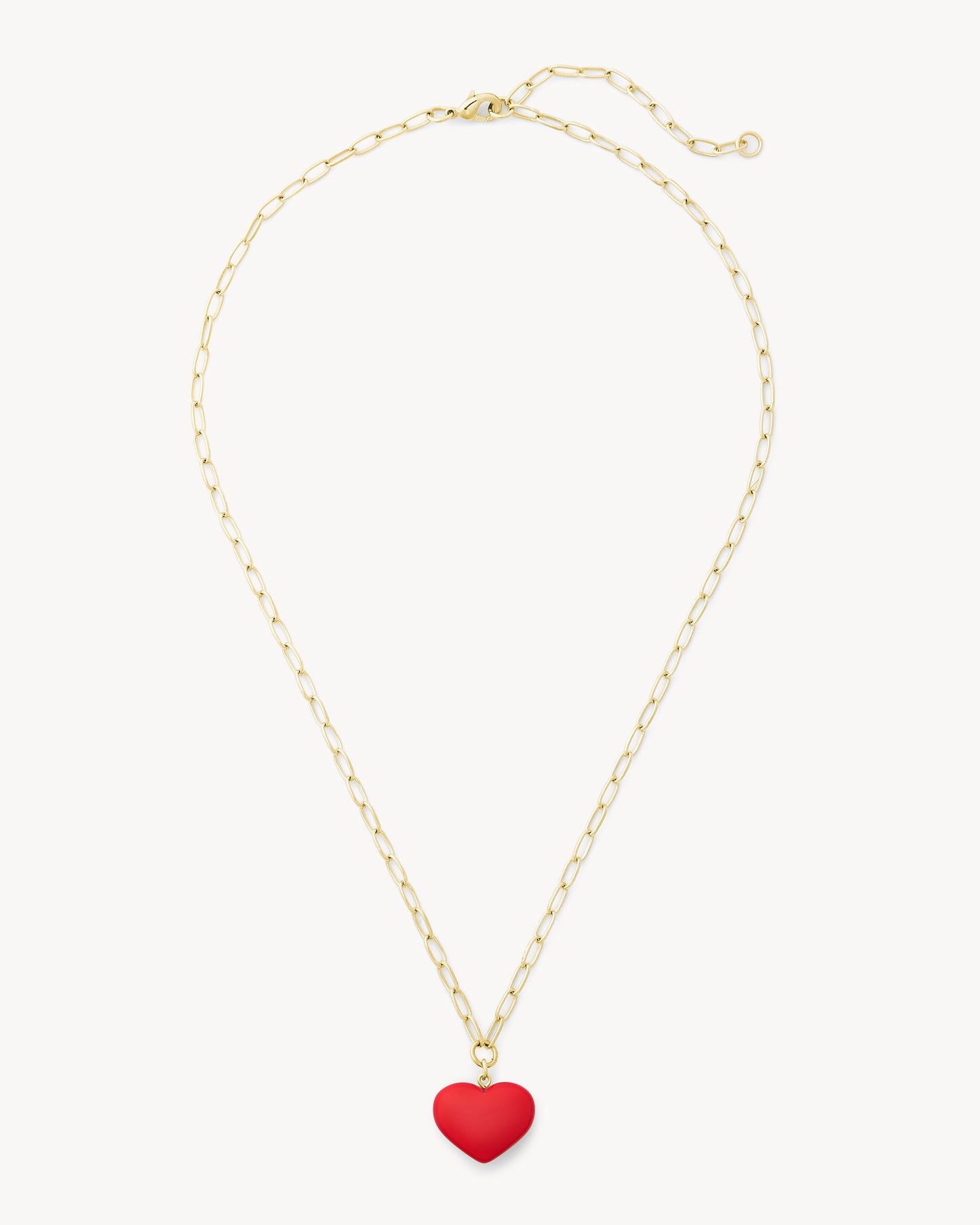 Mini Heart Pendant Necklace in Ruby