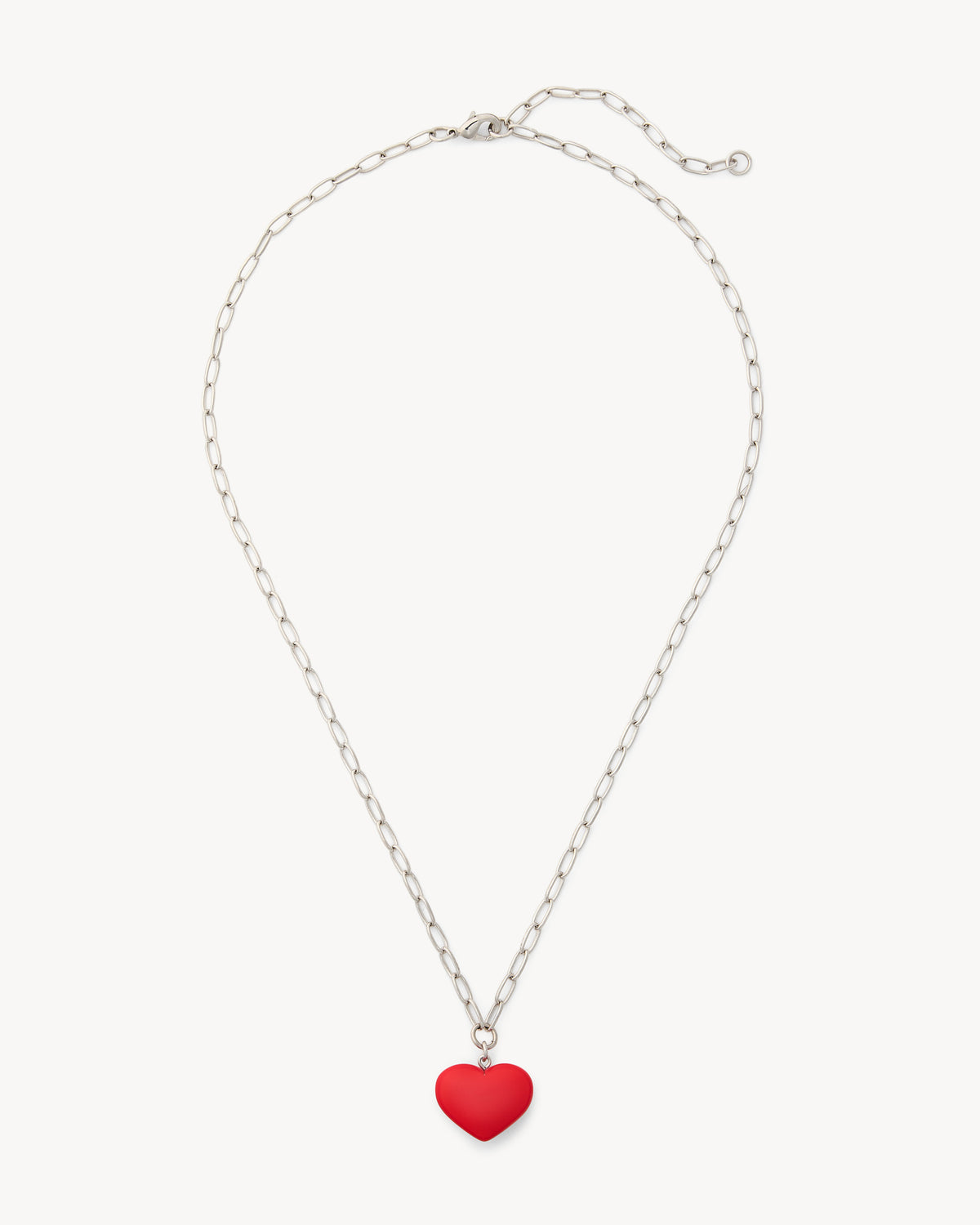 Mini Heart Pendant Necklace in Ruby