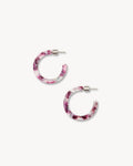 Mini Hoops in Amethyst