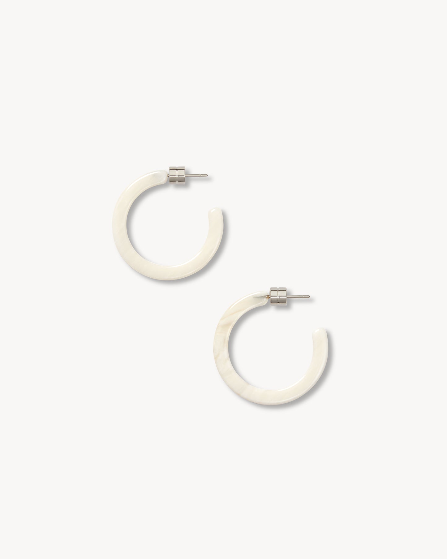 Mini Hoops in Blanc
