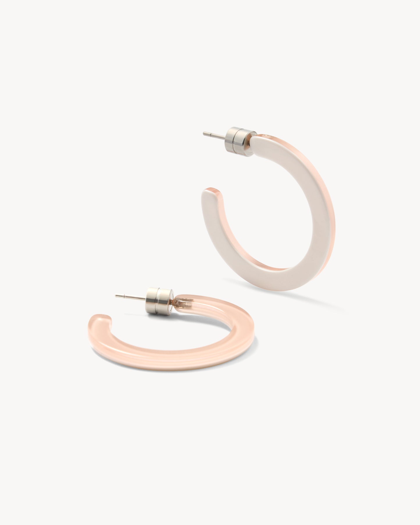 Mini Hoops in Blush Chantilly