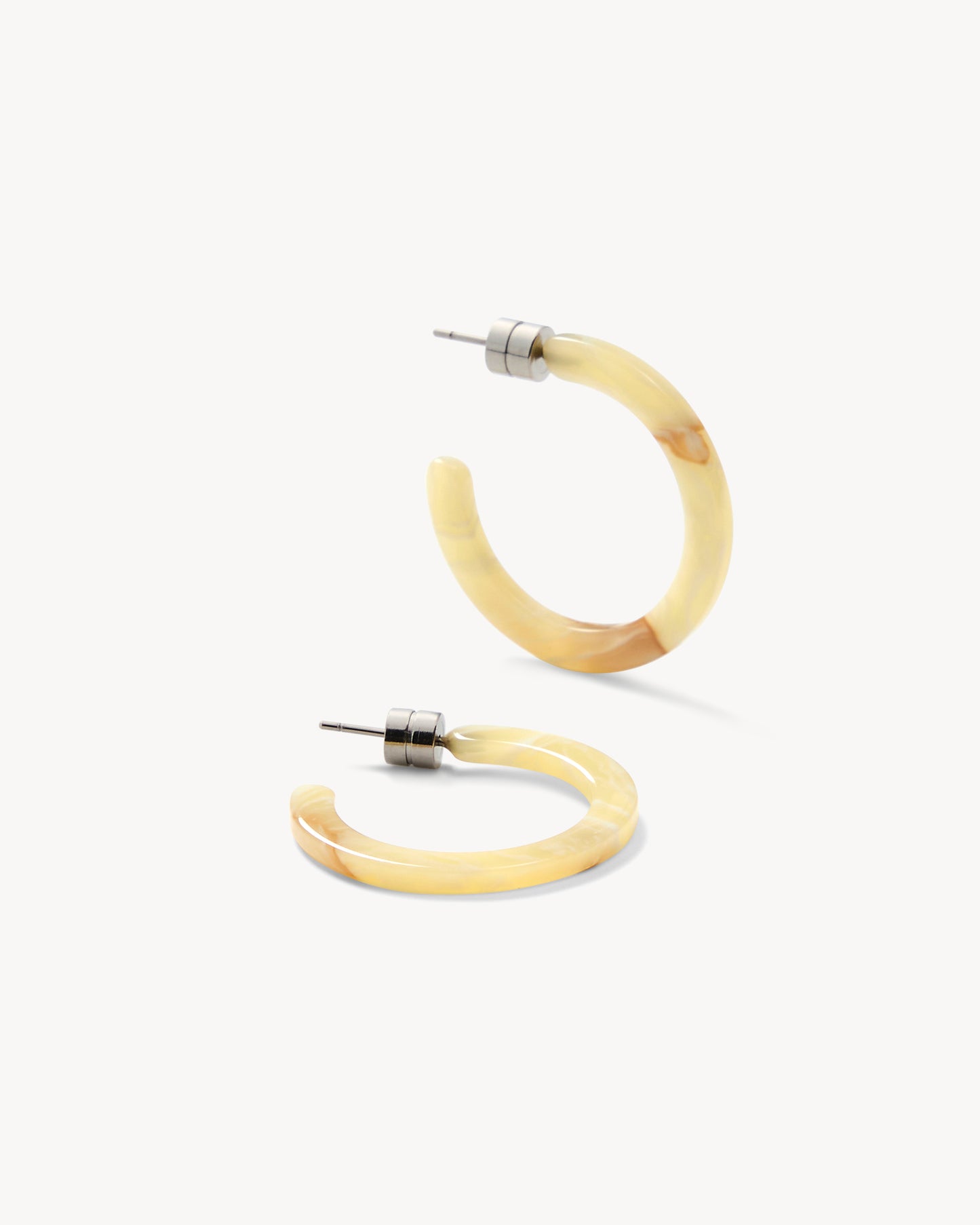 Mini Hoops in Crème