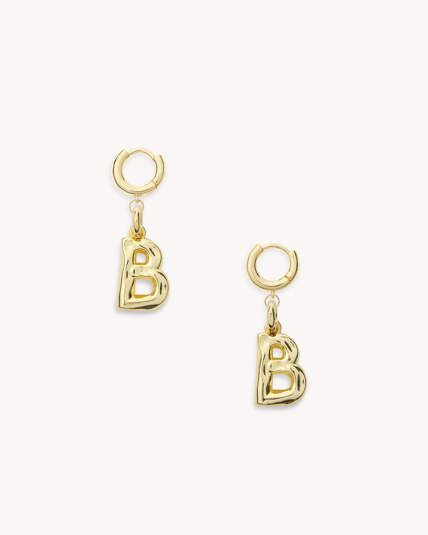 Monogram Huggies in Gold