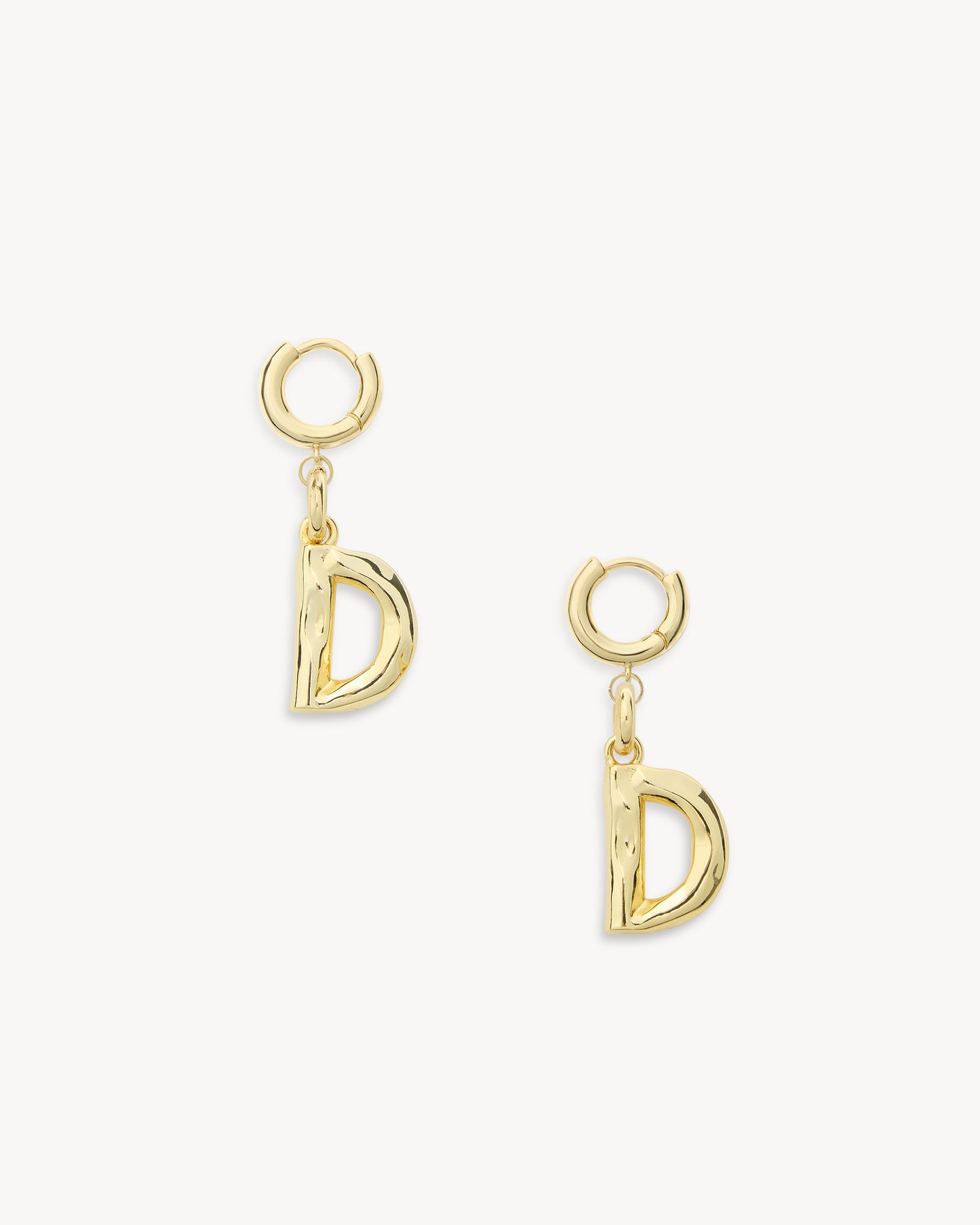 Monogram Huggies in Gold