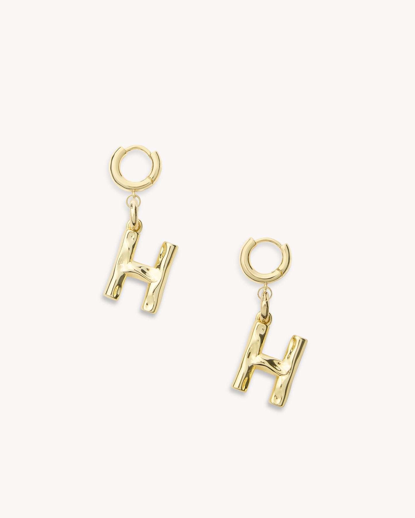 Monogram Huggies in Gold