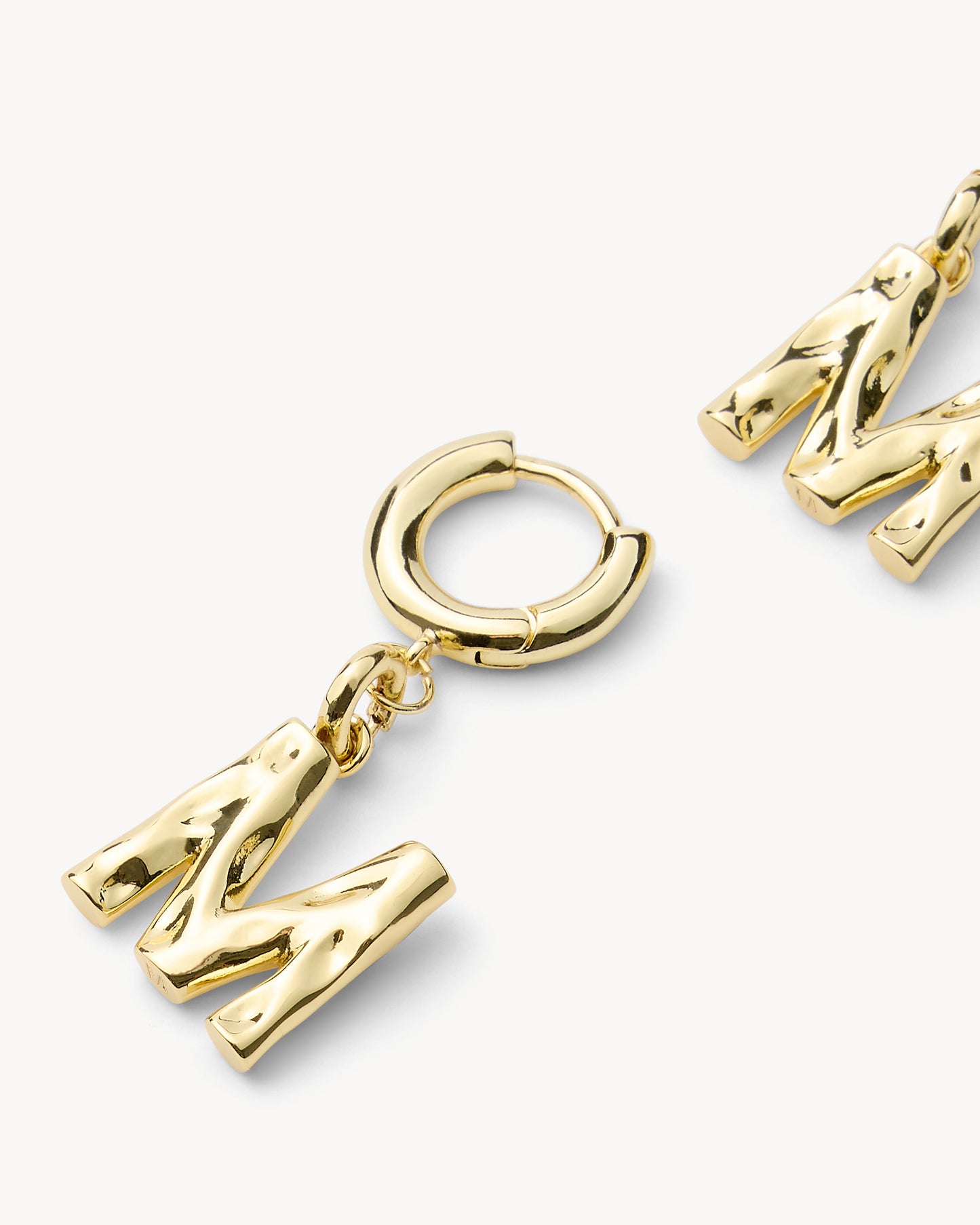 Monogram Huggies in Gold