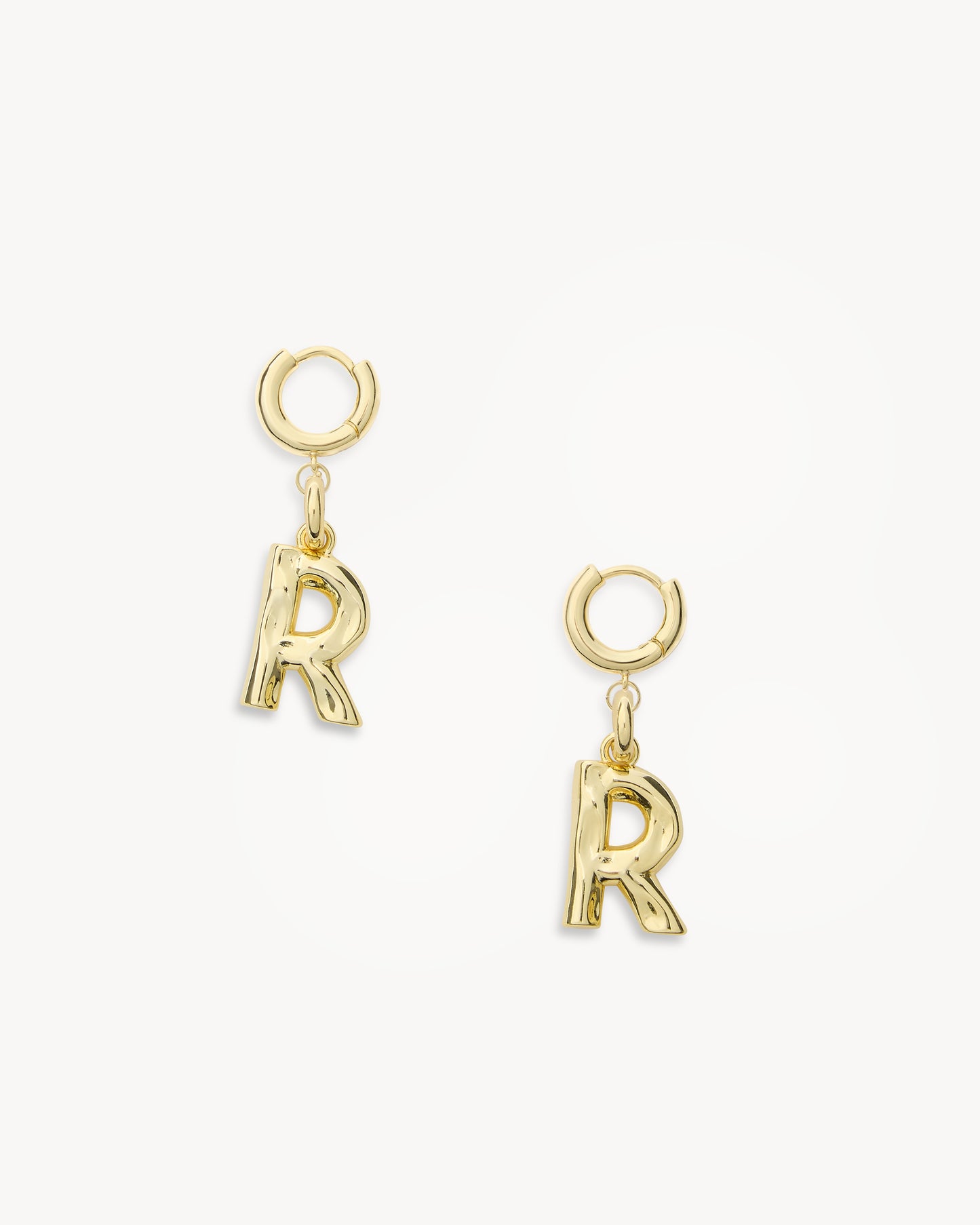 Monogram Huggies in Gold