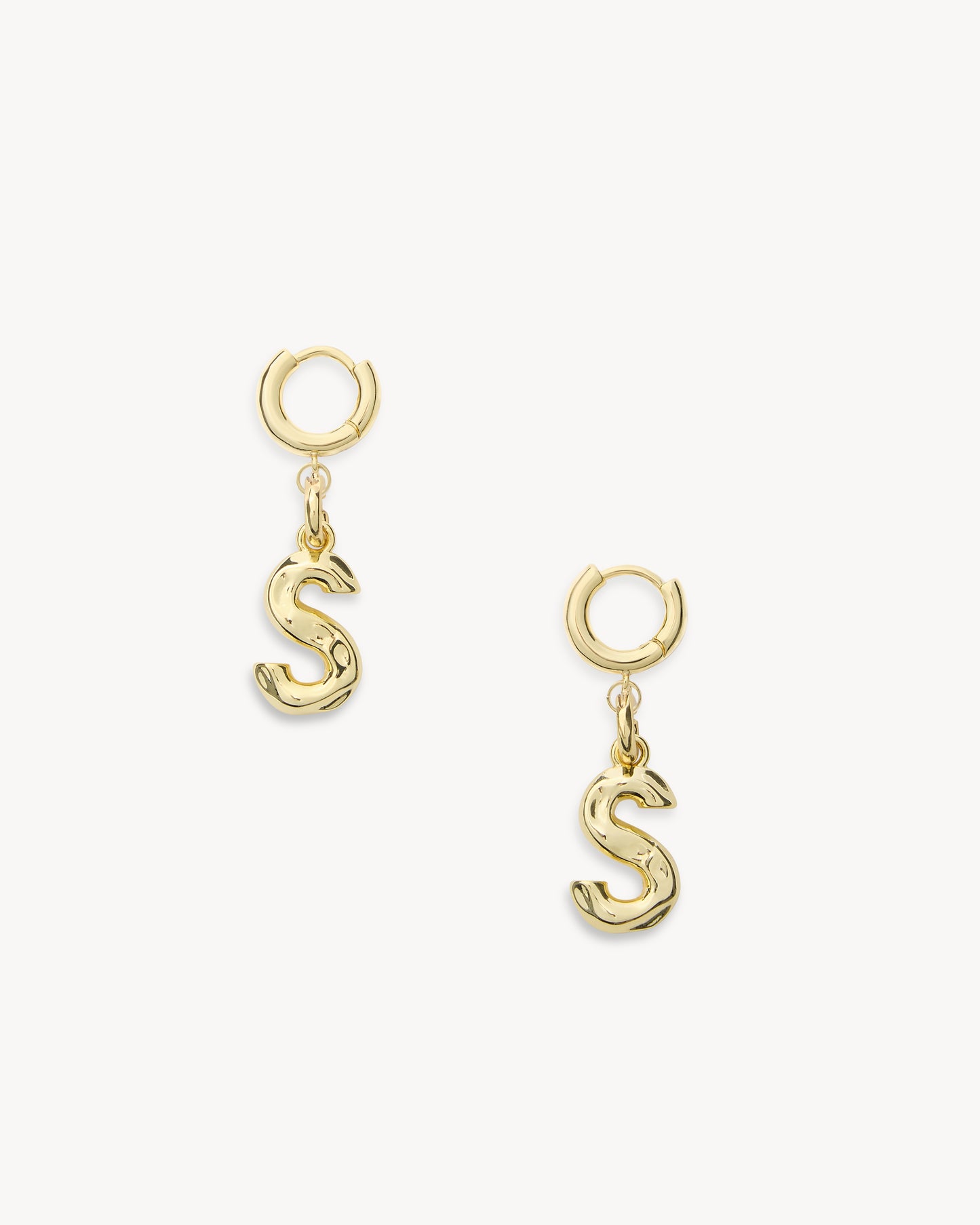 Monogram Huggies in Gold