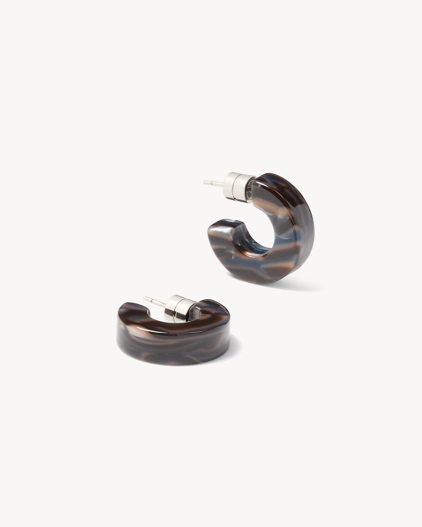 Muse Hoops in Blue Horn