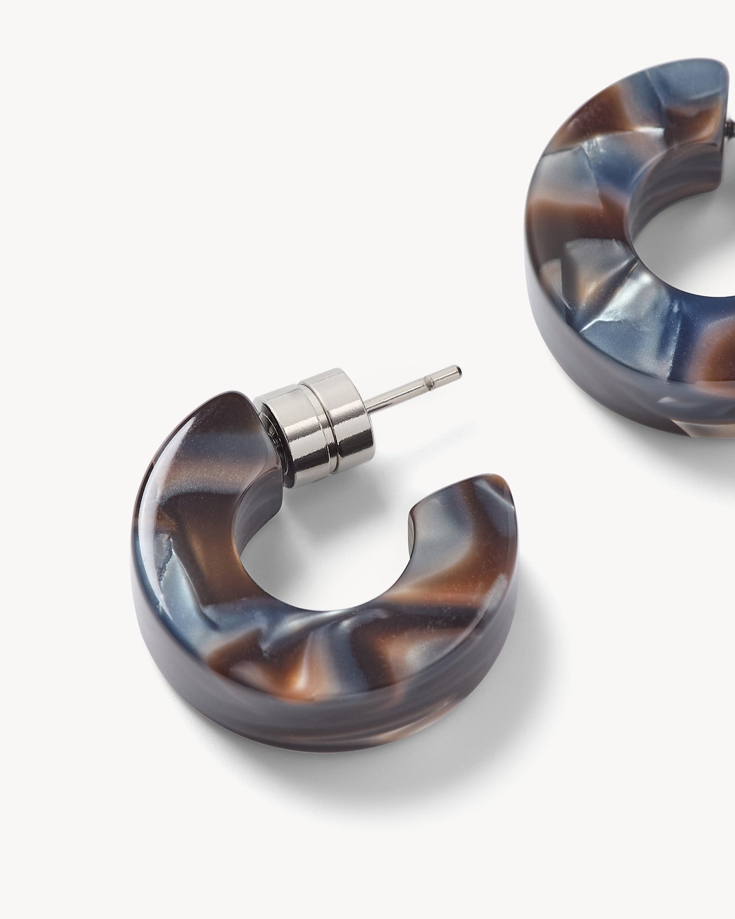 Muse Hoops in Blue Horn