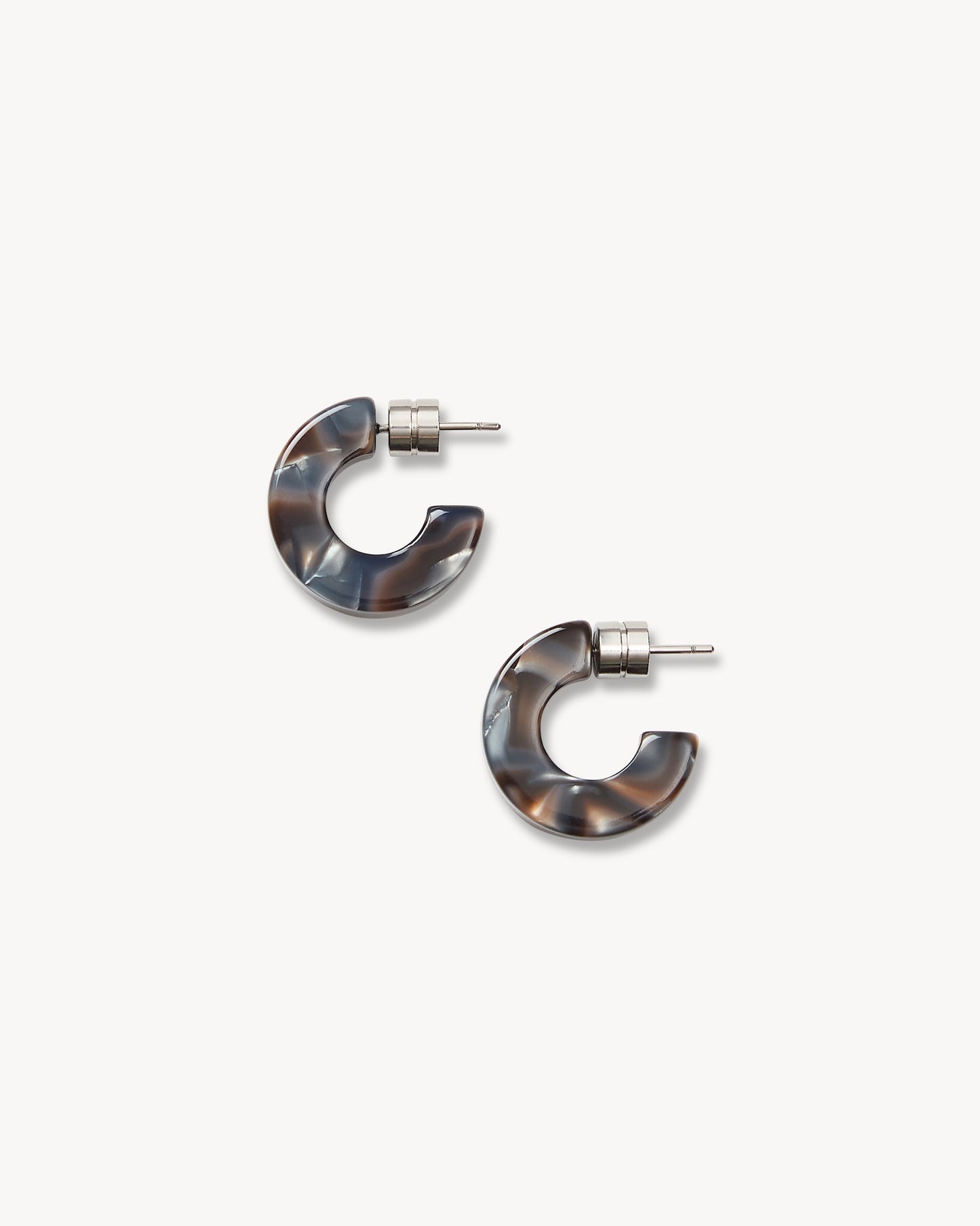 Muse Hoops in Blue Horn