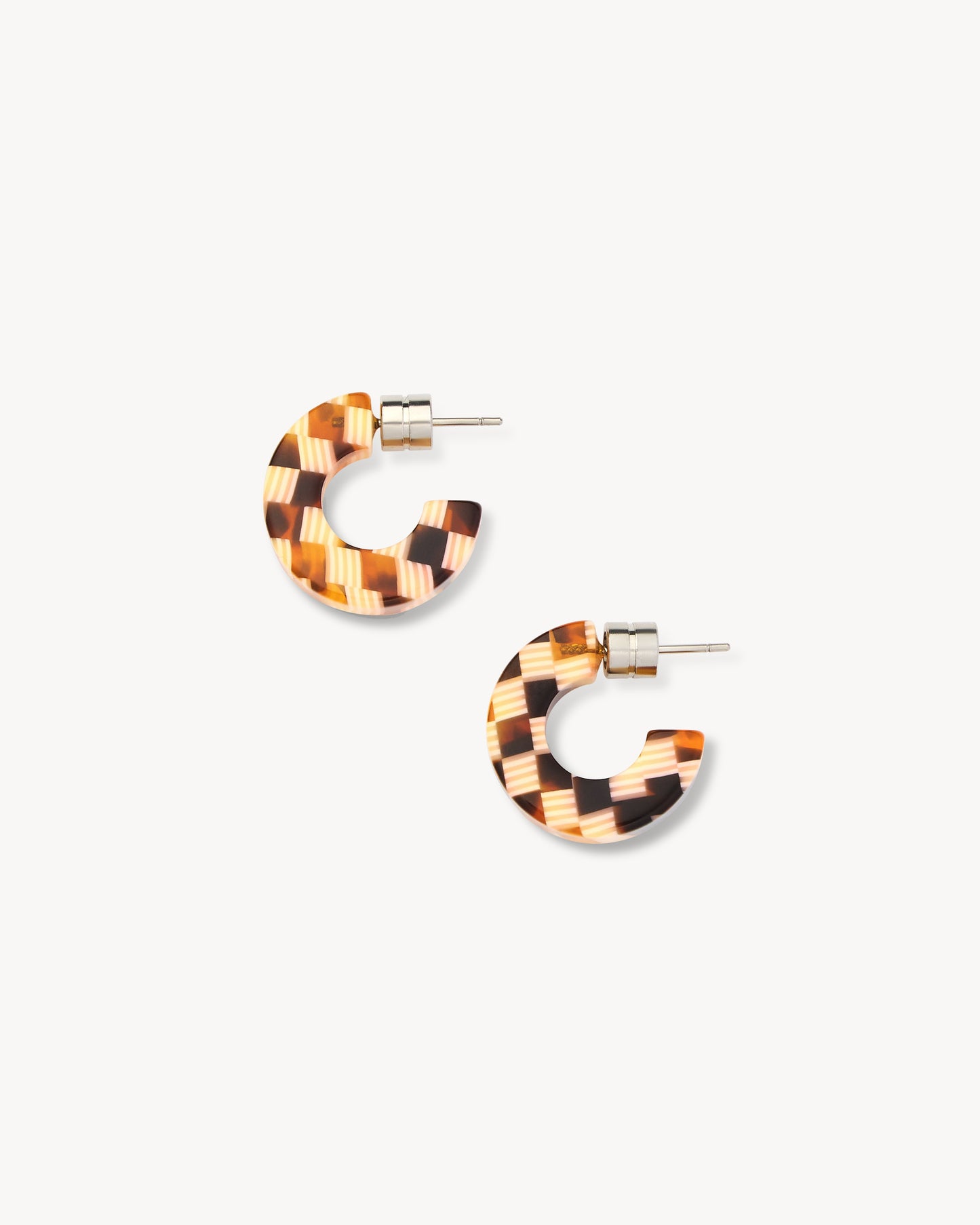 Muse Hoops in Tortoise Checker