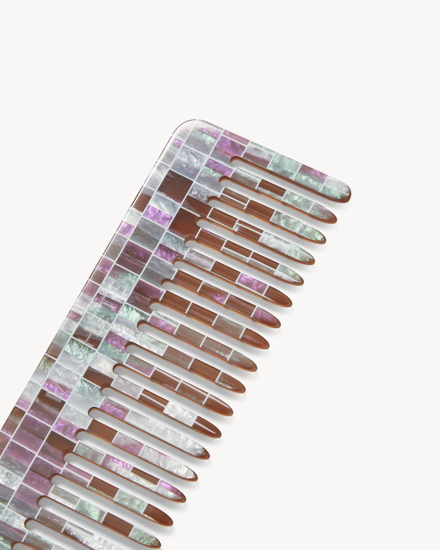 No. 2 Comb in Brown Shell Checker