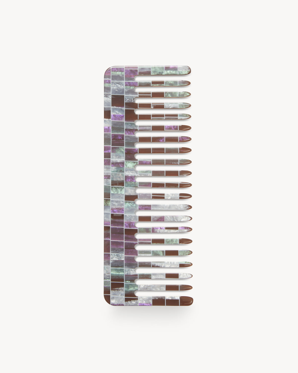 No. 2 Comb in Brown Shell Checker