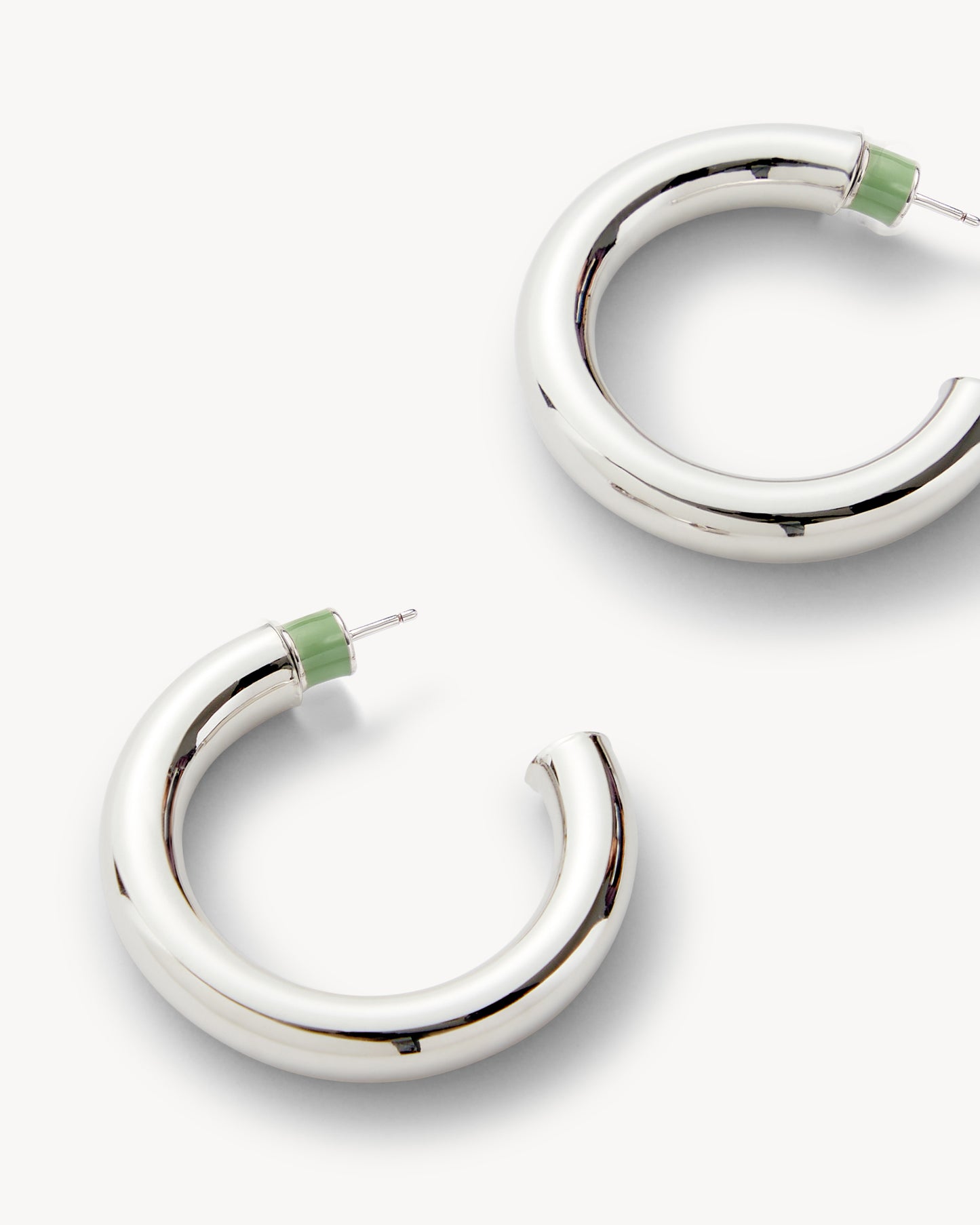 1" Perfect Hoops in Silver