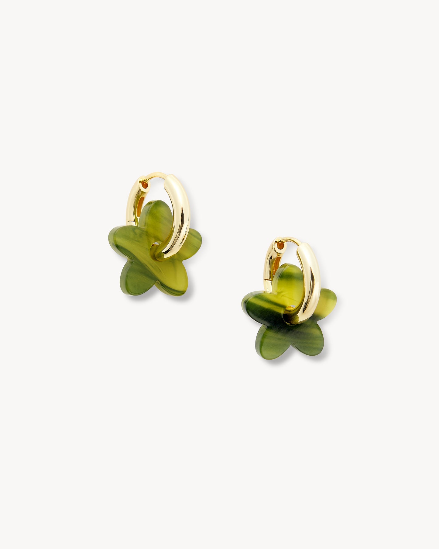 Petite Flower Charms in Algae