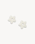 Petite Flower Charms in Milk Glass