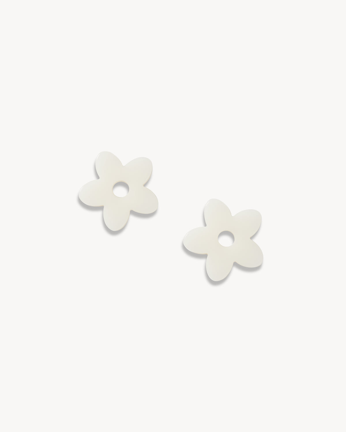 Petite Flower Charms in Milk Glass