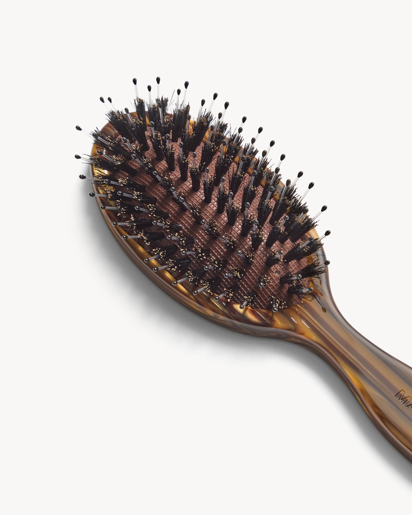 Travel Hair Brush in Tiger's Eye