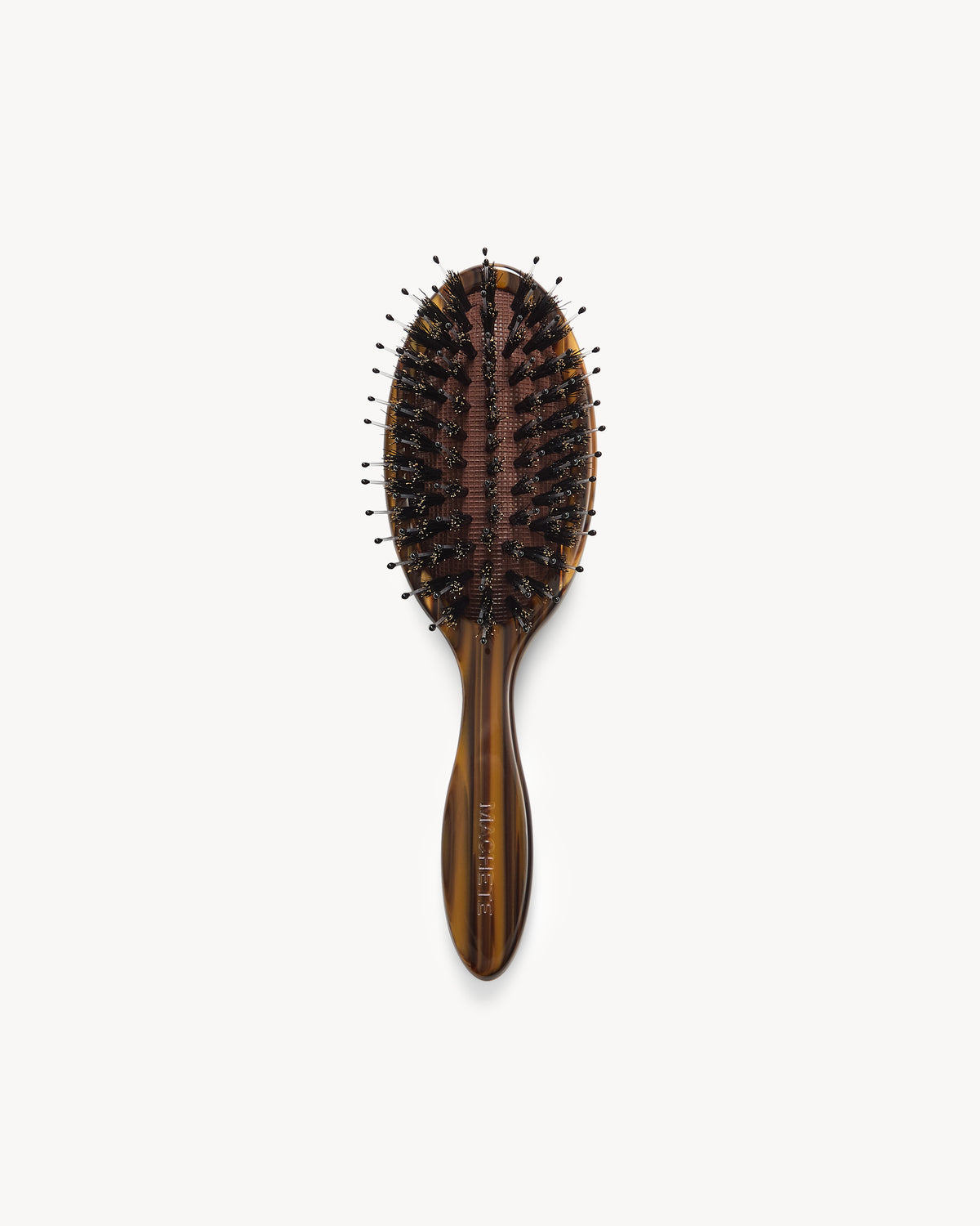 Travel Hair Brush in Tiger's Eye