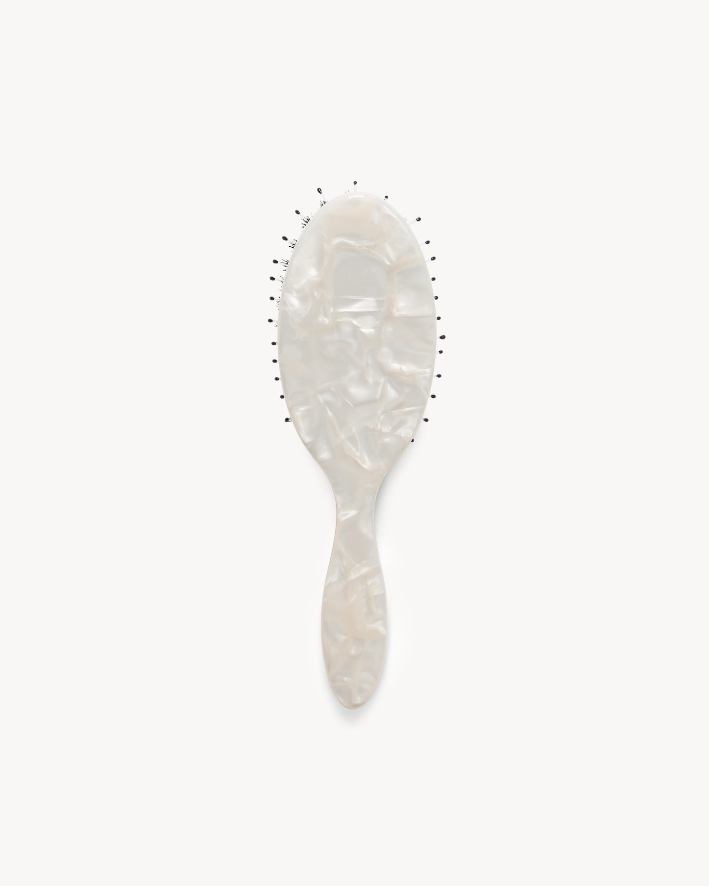 Travel Hair Brush in White Shell