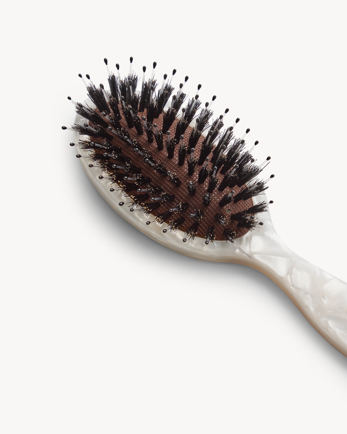 Travel Hair Brush in White Shell
