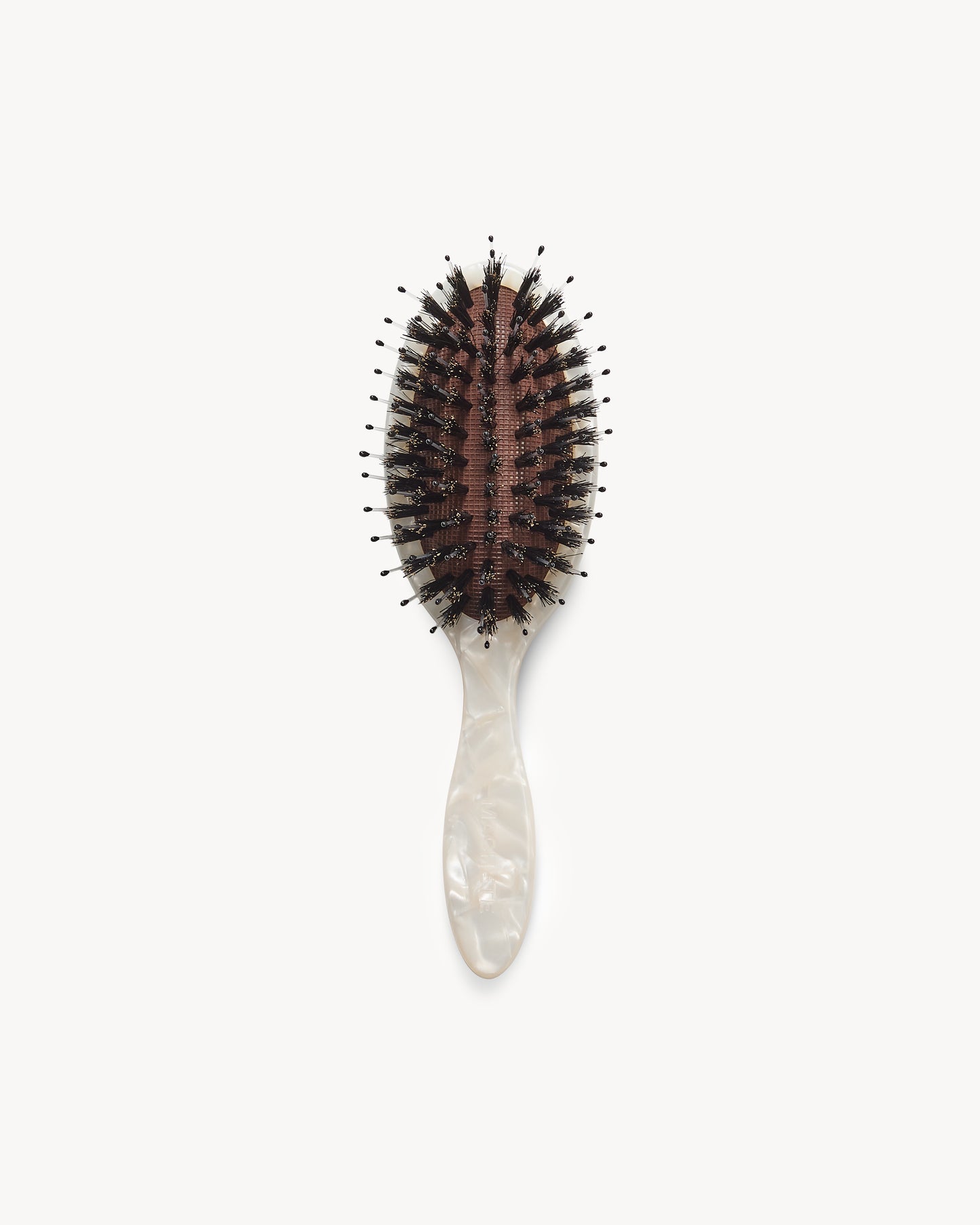 Travel Hair Brush in White Shell