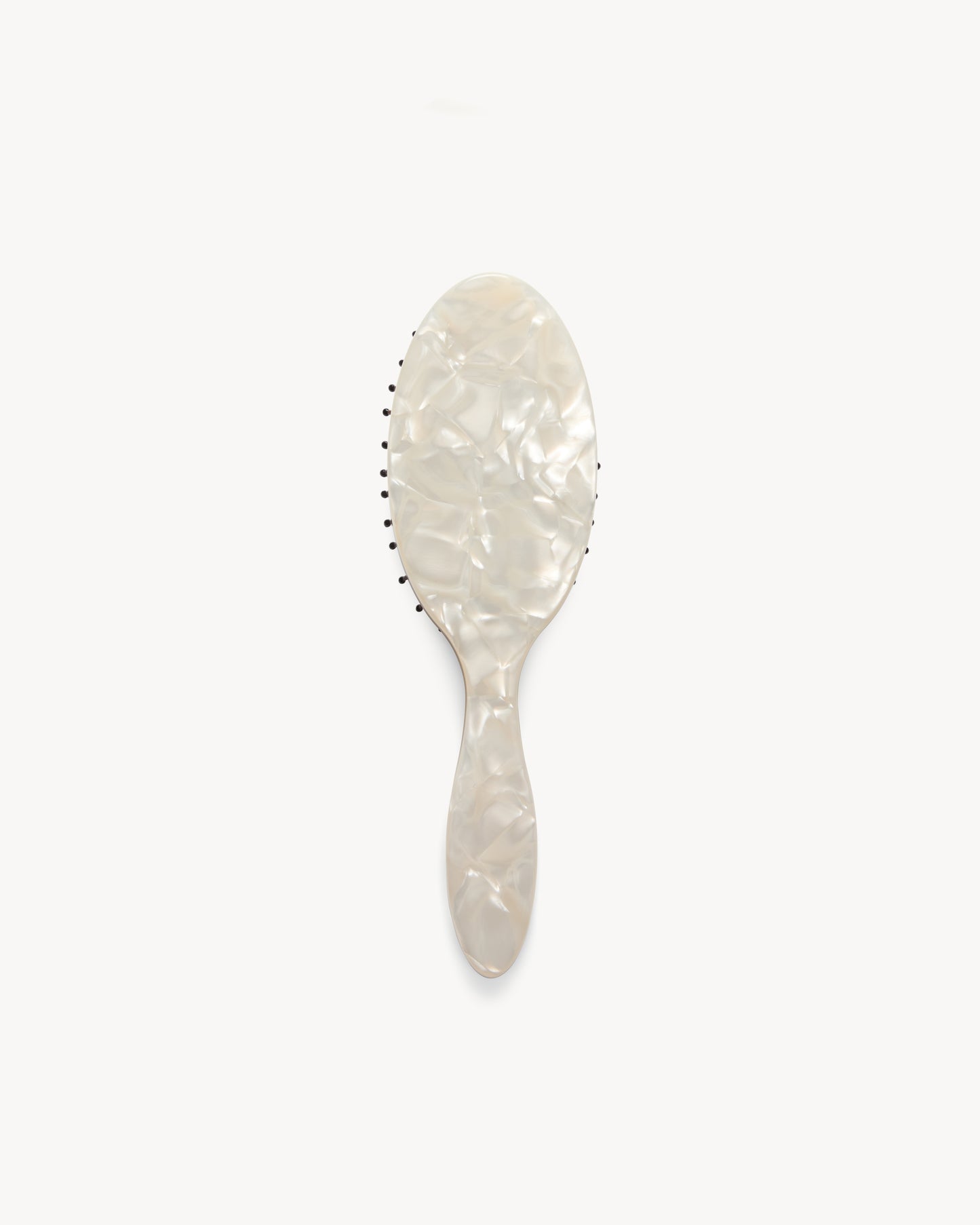Travel Detangling Hair Brush in White Shell