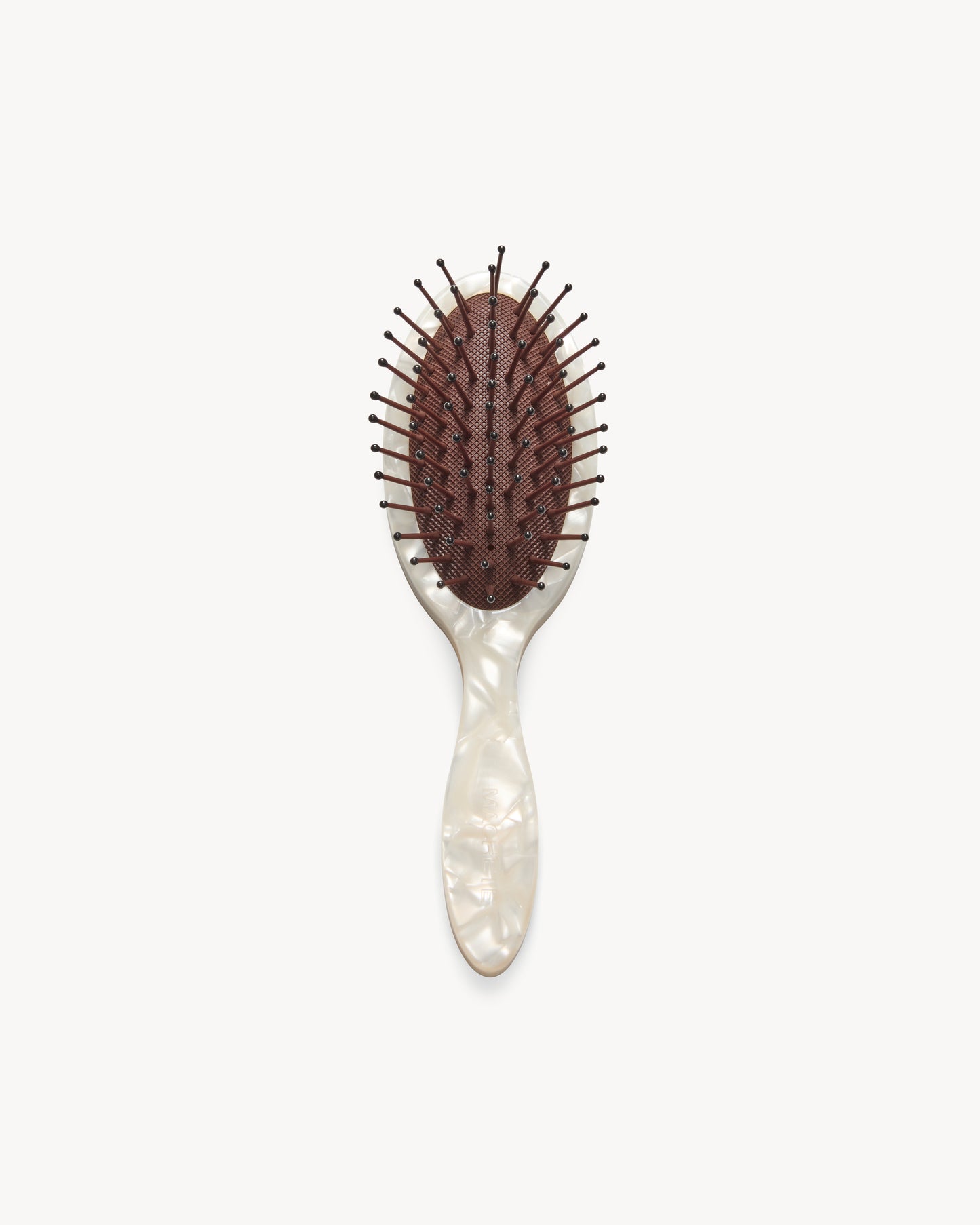 Travel Detangling Hair Brush in White Shell