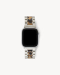 Boyfriend Apple Watch Band in Silver / Blonde Tortoise