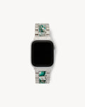 Boyfriend Apple Watch Band in Silver / Stromanthe