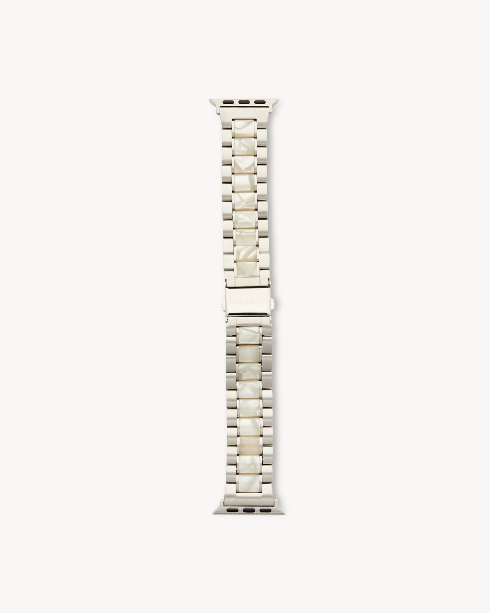 Boyfriend Apple Watch Band in White Shell - MACHETE