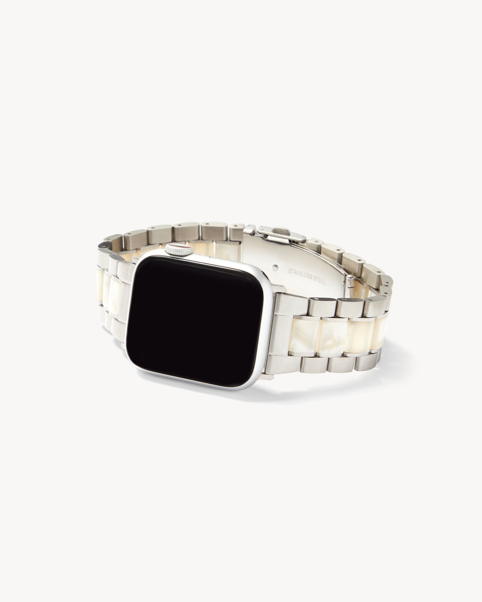Boyfriend Apple Watch Band in White Shell - MACHETE