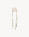 French Hair Pin in White Shell