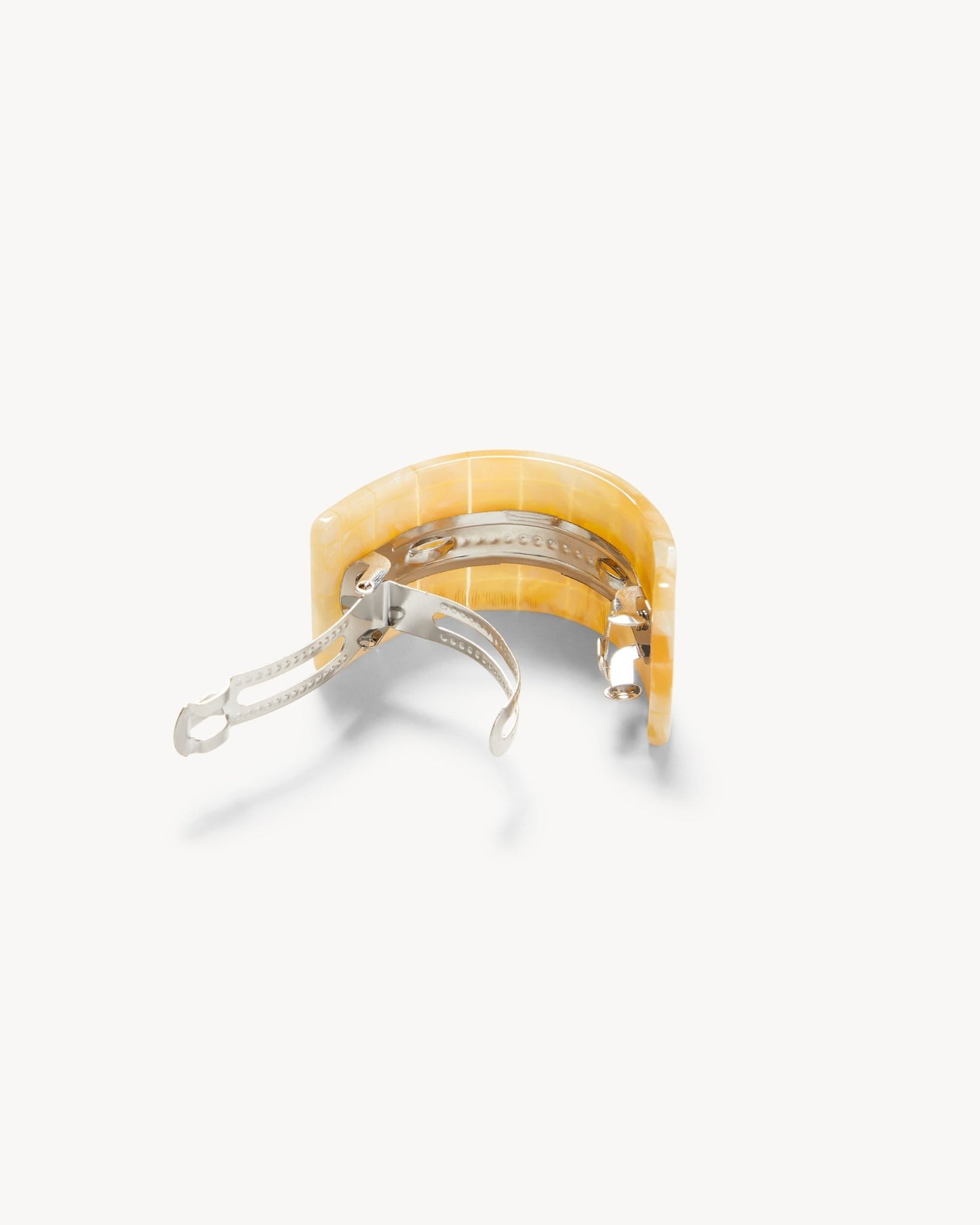 French Pony Barrette in Sea Shell Checker - MACHETE