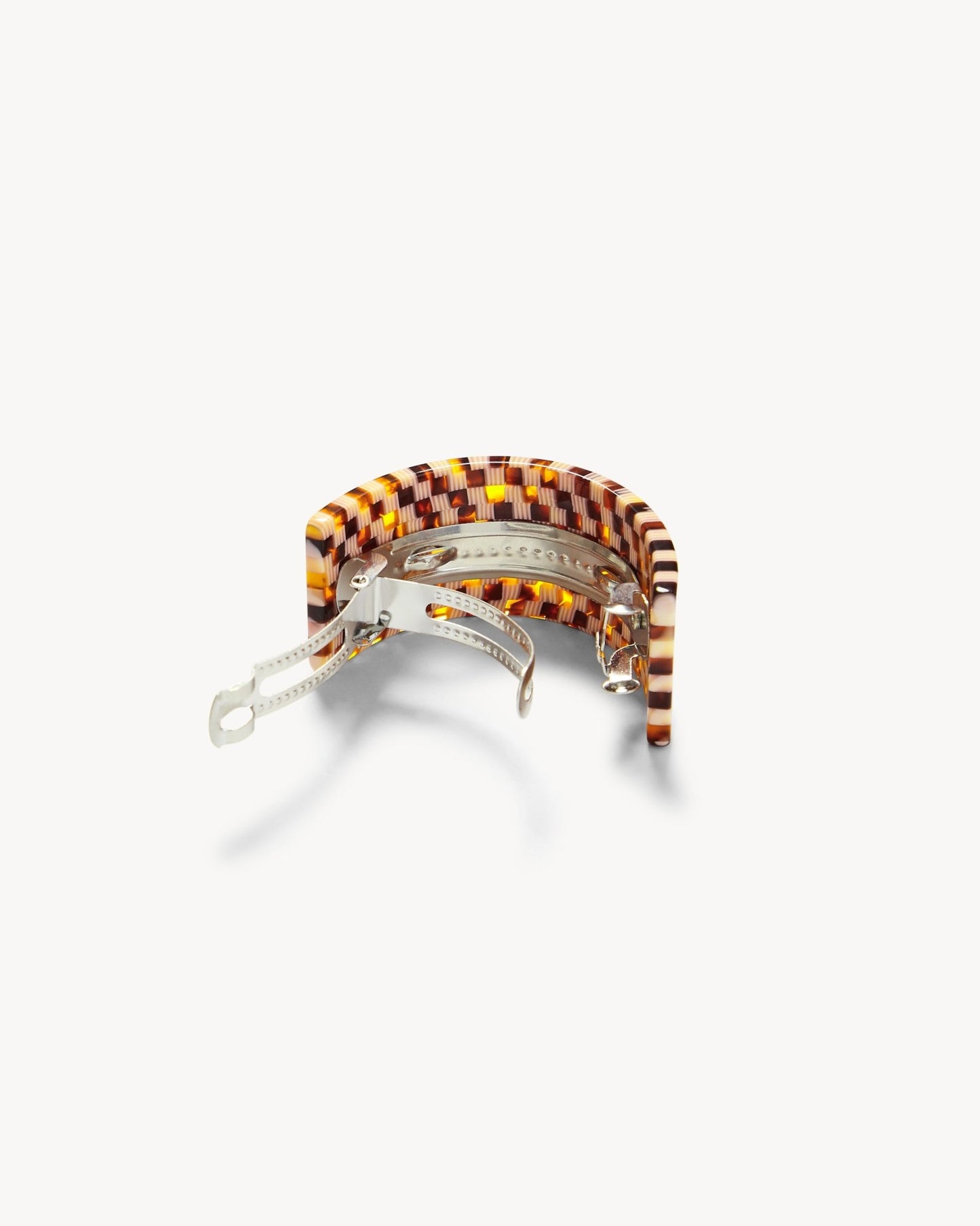 French Pony Barrette in Tortoise Checker - MACHETE