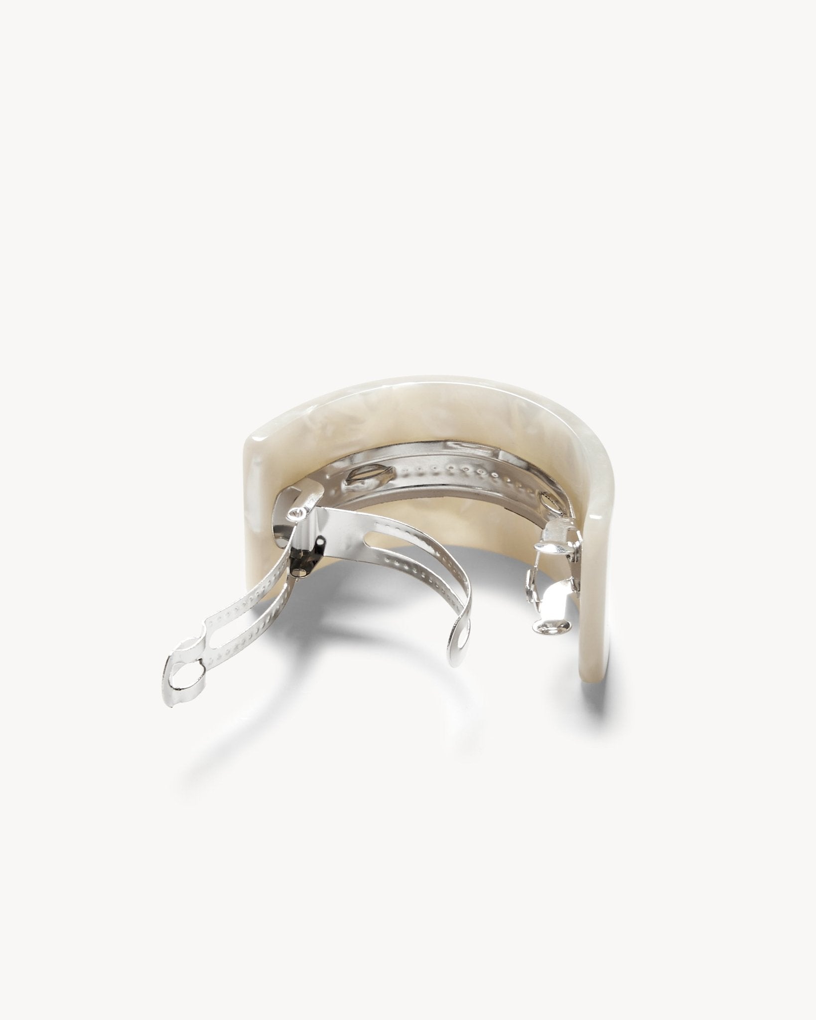 French Pony Barrette in White Shell - MACHETE